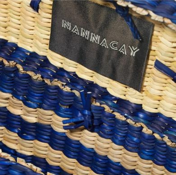 Nannacay Straw handbag Tote w Pom poms Beach bag Brand New w tag Handmade Travel - Picture 16 of 16